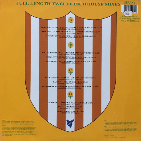 Various : Jack Trax - The Sixth Album (2xLP, Album, Comp)
