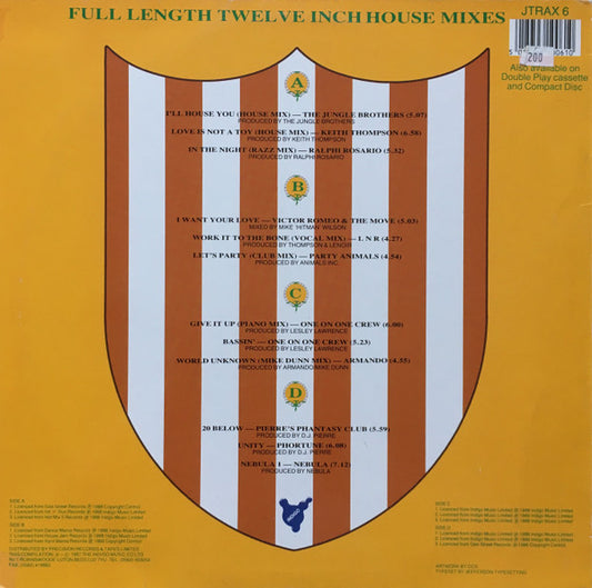 Various : Jack Trax - The Sixth Album (2xLP, Album, Comp)