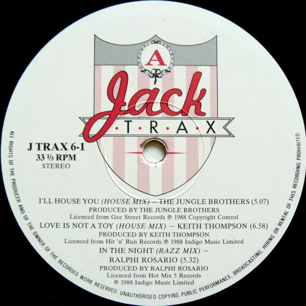 Various : Jack Trax - The Sixth Album (2xLP, Album, Comp)