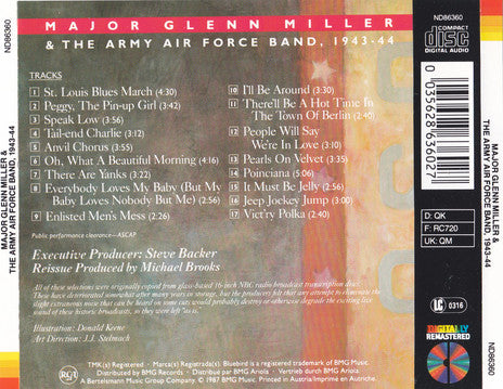 Glenn Miller And The Army Air Force Band : Major Glenn Miller & The Army Air Force Band, 1943-44 (CD, Album, Comp, RM)