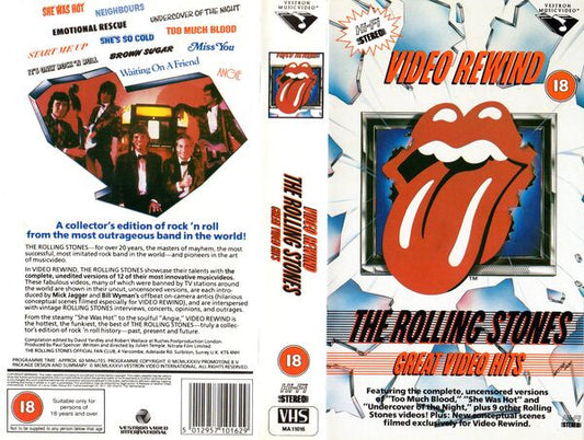 The Rolling Stones : Video Rewind - Great Video Hits (VHS, PAL)