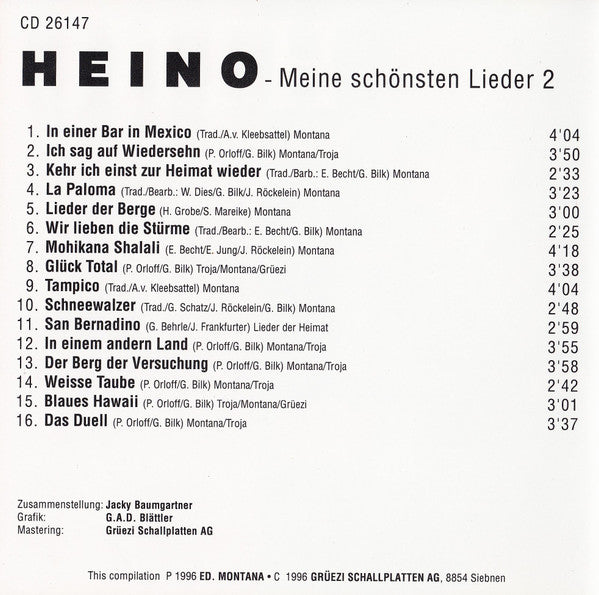 Heino : Meine Schönsten Lieder 2 (CD, Comp)