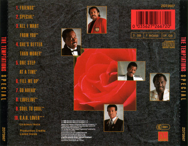 The Temptations : Special (CD, Album)