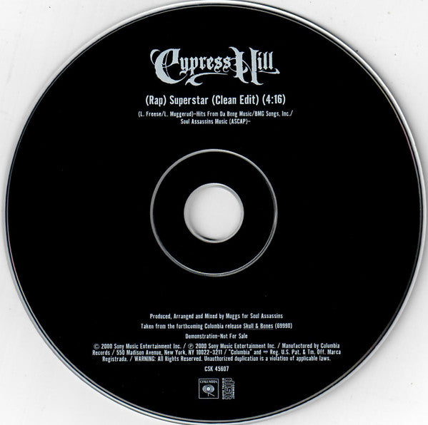 Cypress Hill : (Rap) Superstar (CD, Single, Promo)