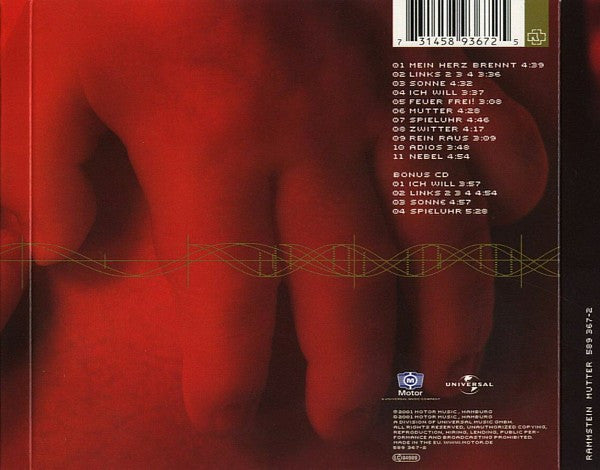 Rammstein : Mutter (CD, Album + CD + Ltd, Tou)