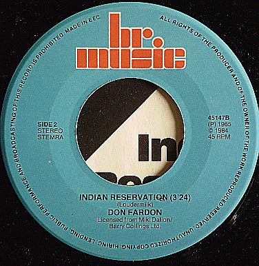 Neil Christian (2) / Don Fardon : That's Nice / Indian Reservation (7")