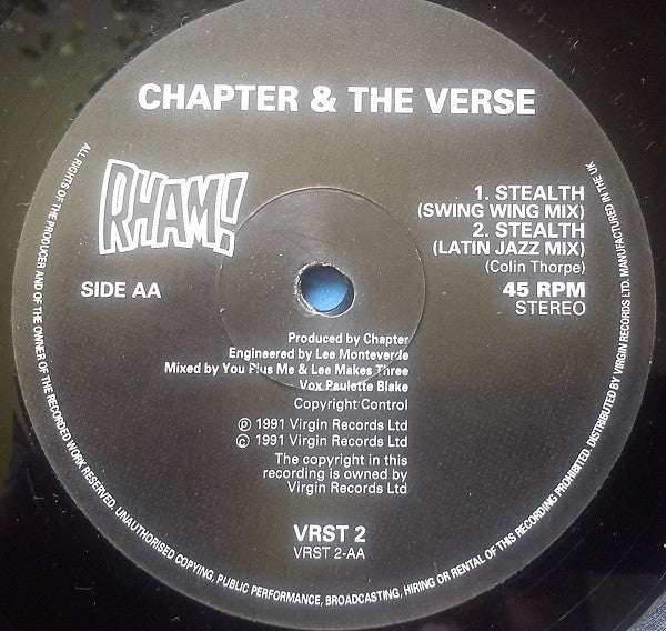 Chapter And The Verse : In Another World / Stealth (12")