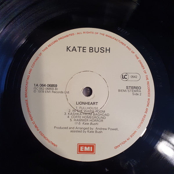 Kate Bush : Lionheart (LP, Album, Gat)