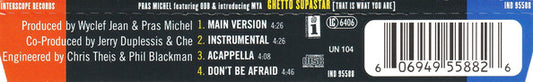 Pras Michel Featuring Ol' Dirty Bastard & Introducing Mya : Ghetto Supastar (That Is What You Are) (CD, Maxi)