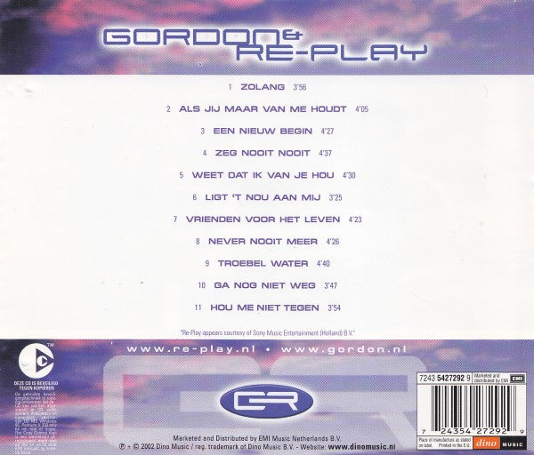 Gordon (3) & Re-Play : Gordon & Re-Play (CD, Album, Copy Prot.)