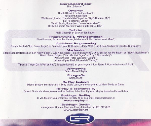 Gordon (3) & Re-Play : Gordon & Re-Play (CD, Album, Copy Prot.)