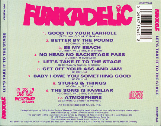 Funkadelic : Let's Take It To The Stage (CD, Album, RE)