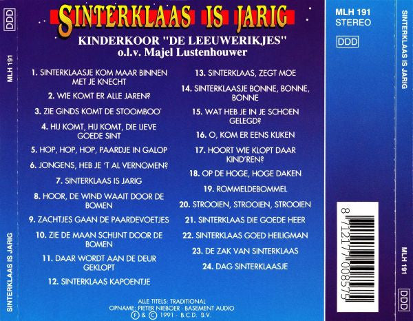 De Leeuwerikjes o.l.v. Majel Lustenhouwer : Sinterklaas Is Jarig (CD, Album)