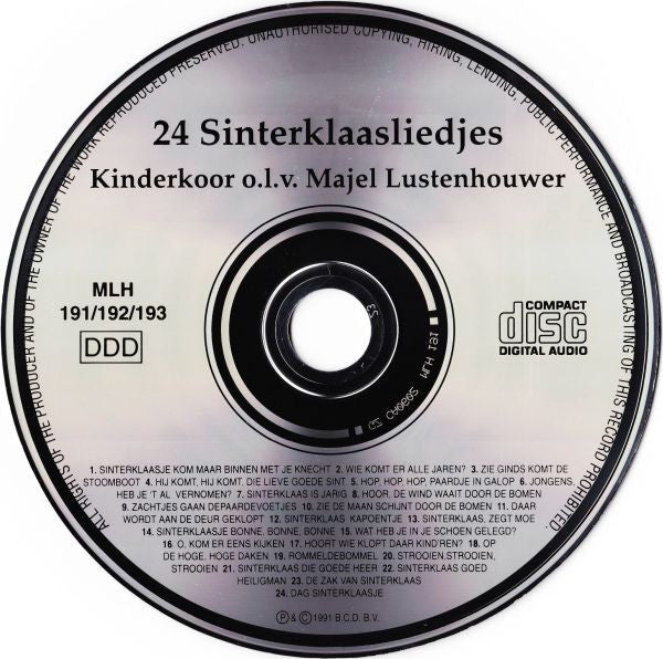 De Leeuwerikjes o.l.v. Majel Lustenhouwer : Sinterklaas Is Jarig (CD, Album)