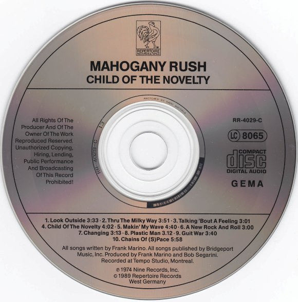 Mahogany Rush : Child Of The Novelty (CD, Album, RE)
