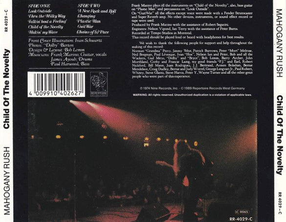 Mahogany Rush : Child Of The Novelty (CD, Album, RE)