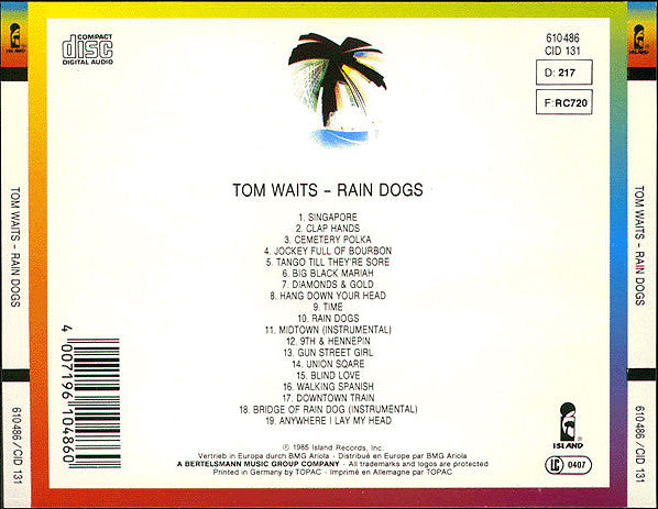 Tom Waits : Rain Dogs (CD, Album)