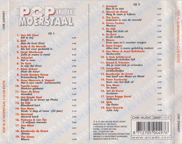 Various : Pop In Je Moerstaal (Club Editie) (2xCD, Comp)