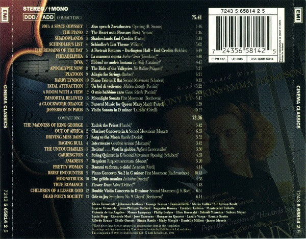 Various : Cinema Classics (2xCD, Comp, Mono)