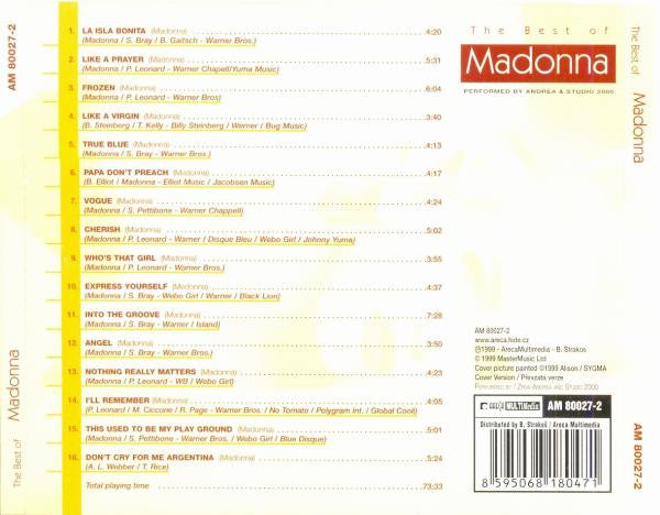 Andrea (82) & Studio 2000 : The Best Of Madonna (CD, Comp)