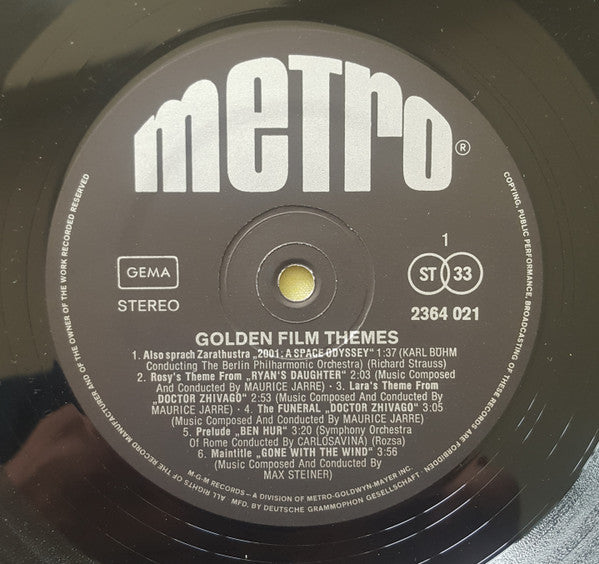 Various : Golden Film Themes (2xLP, Comp)