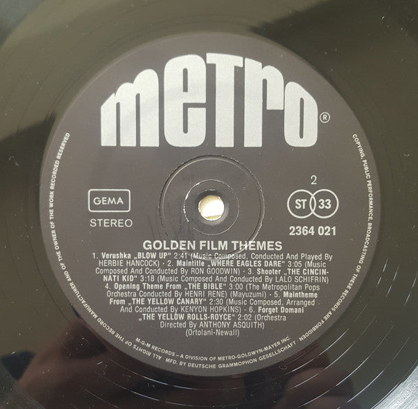 Various : Golden Film Themes (2xLP, Comp)