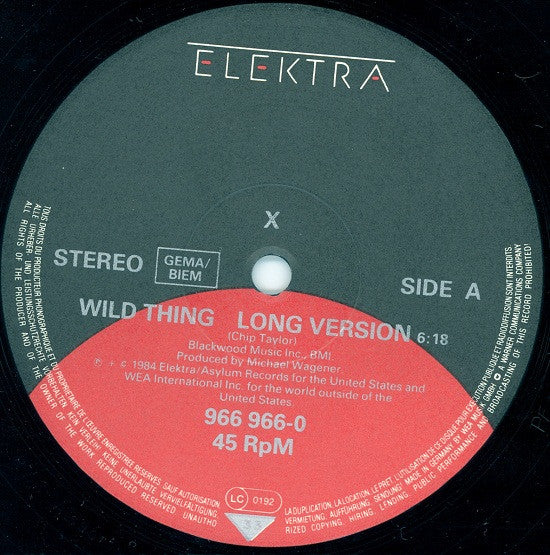 X (5) : Wild Thing (12", Single)