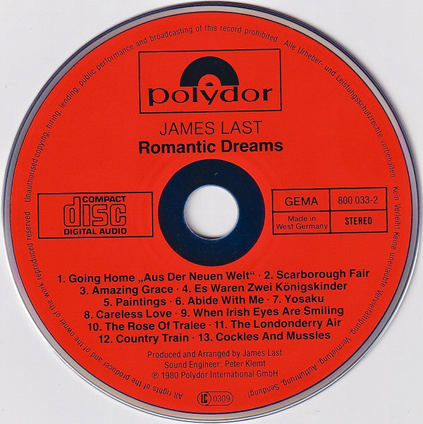 James Last : Romantic Dreams (CD, Album, RE, Red)