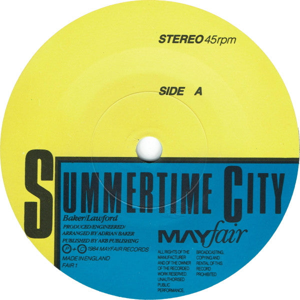 Mayfair (11) : Summertime City (7", Single)