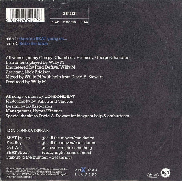 Londonbeat : There's A Beat Going On... (7", Single)