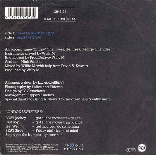 Londonbeat : There's A Beat Going On... (7", Single)