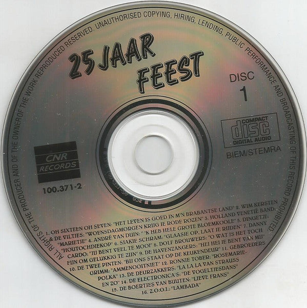 Various : 25 Jaar Feest (2xCD, Comp)