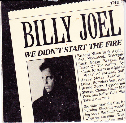 Billy Joel : We Didn't Start The Fire (CD, Mini, Single)