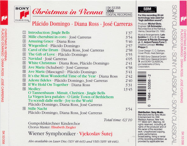Plácido Domingo* • Diana Ross • José Carreras : Christmas In Vienna (CD, Album)