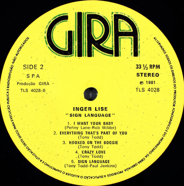 Inger Lise Rypdal : Sign Language  (LP, Album)