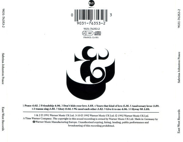 Sabrina Johnston : Peace (CD, Album)