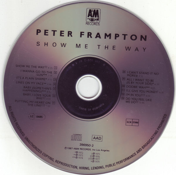 Peter Frampton : Show Me The Way (CD, Comp, RE)