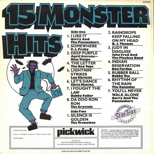 Various : 15 Monster Hits Vol. 1 (LP, Comp)