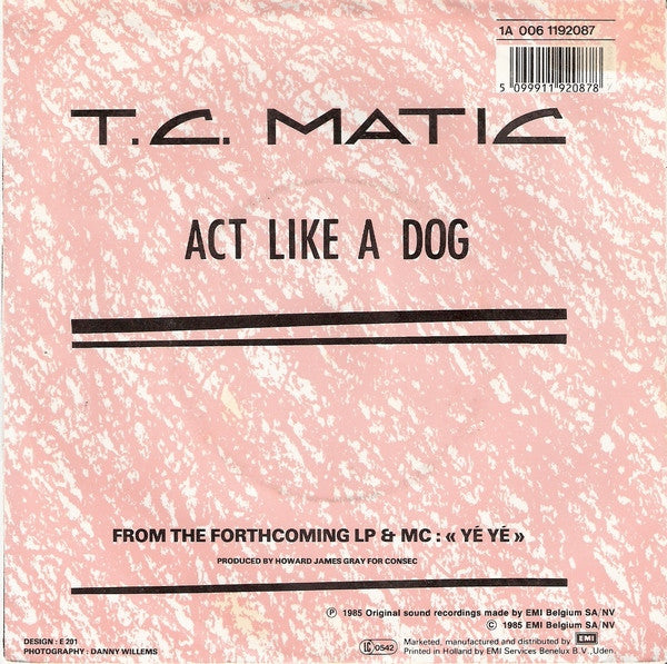 TC Matic : Elle Adore Le Noir Pour Sortir Le Soir (7", Single)
