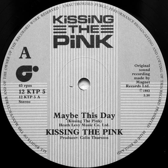 Kissing The Pink : Maybe This Day (12")
