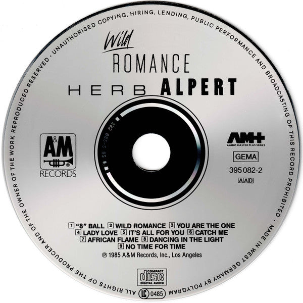 Herb Alpert : Wild Romance (CD, Album)