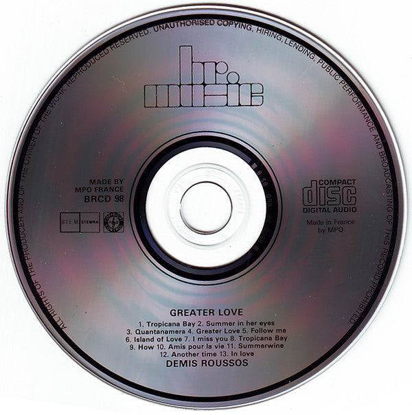 Demis Roussos : Greater Love (CD, Album)