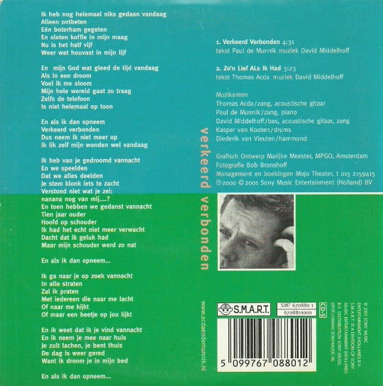 Acda en de Munnik : Verkeerd Verbonden (CD, Single)