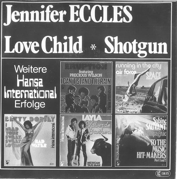 Jennifer Eccles : Love Child / Shotgun (7", Single)