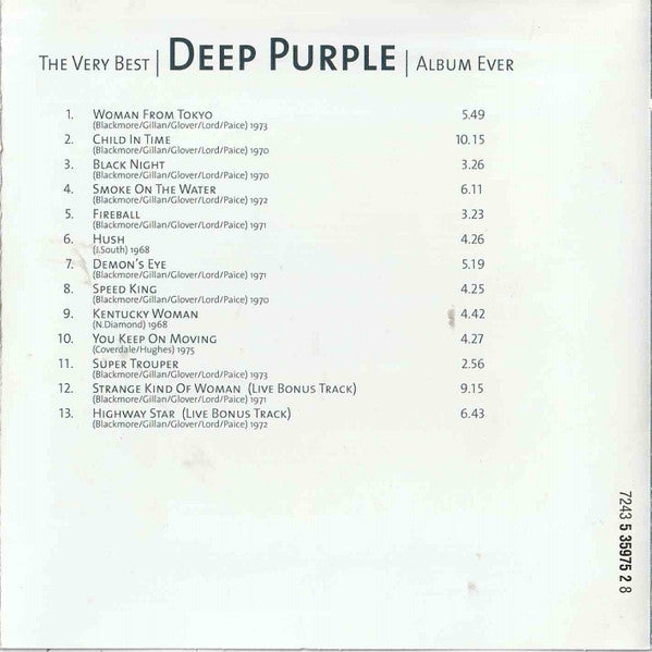 Deep Purple : The Very Best Deep Purple Album Ever (CD, Comp)