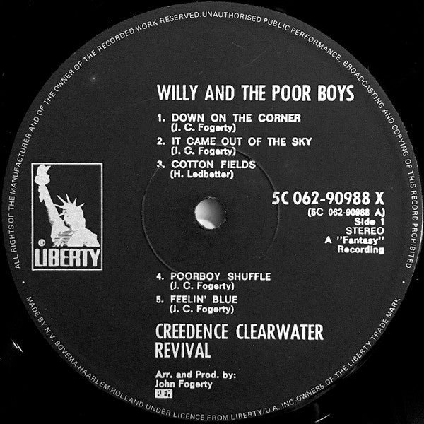 Creedence Clearwater Revival : Willy And The Poor Boys (LP, Album)