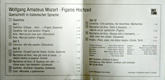 Wolfgang Amadeus Mozart, Jessye Norman, Mirella Freni, Ingvar Wixell, BBC Symphony Orchestra, Sir Colin Davis : Figaros Hochzeit – Highlights (CD)
