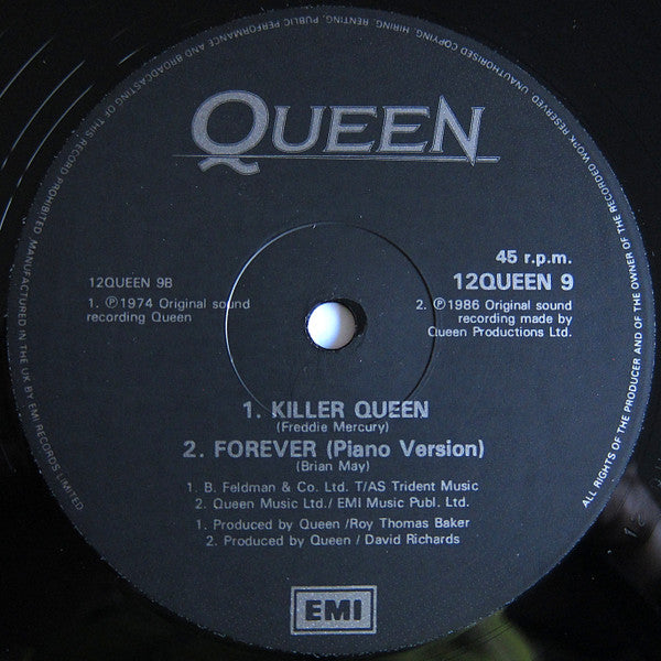 Queen : Who Wants To Live Forever (12", Single)