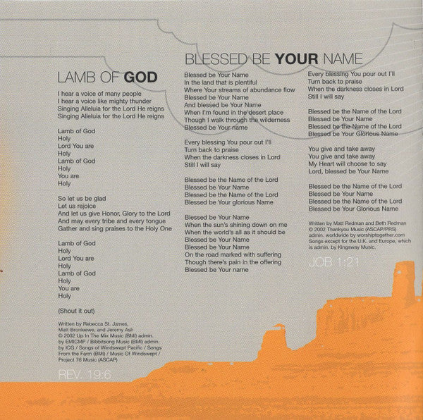Rebecca St. James : Live Worship: Blessed Be Your Name (CD, Album)