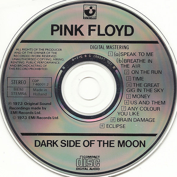 Pink Floyd : The Dark Side Of The Moon (CD, Album, RE, RP)